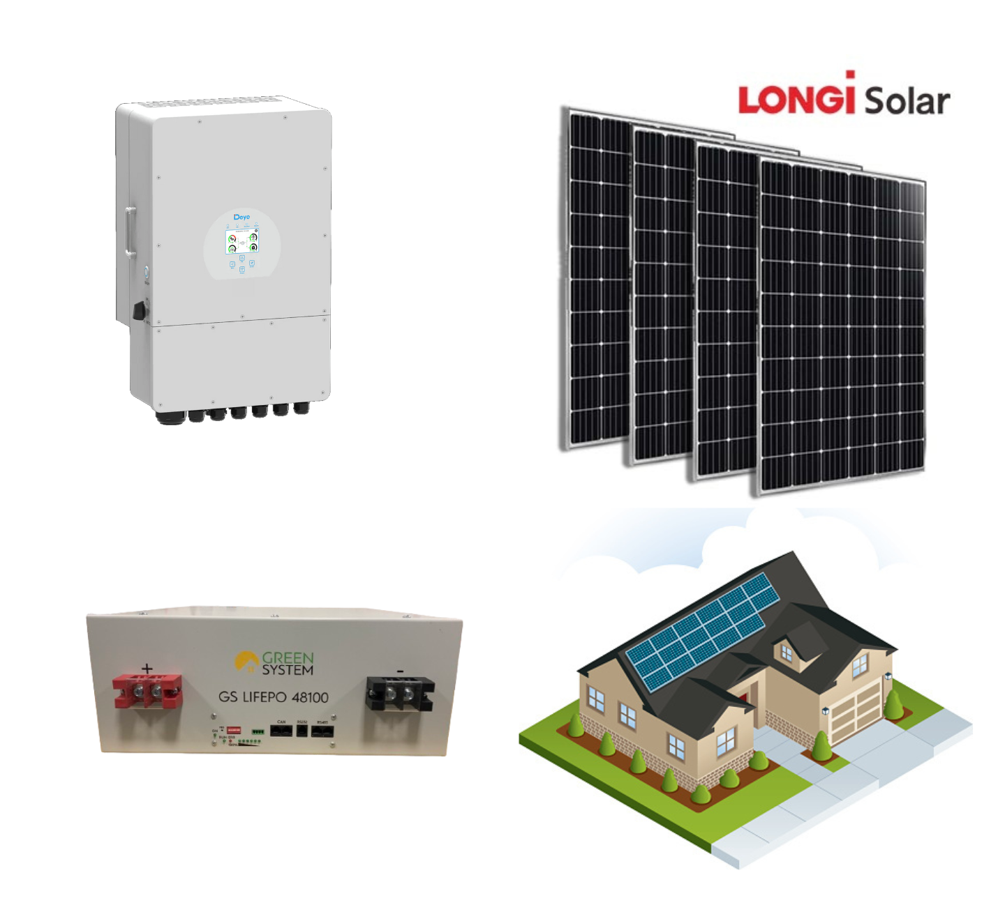 Hybrid solar power plant 8 kW