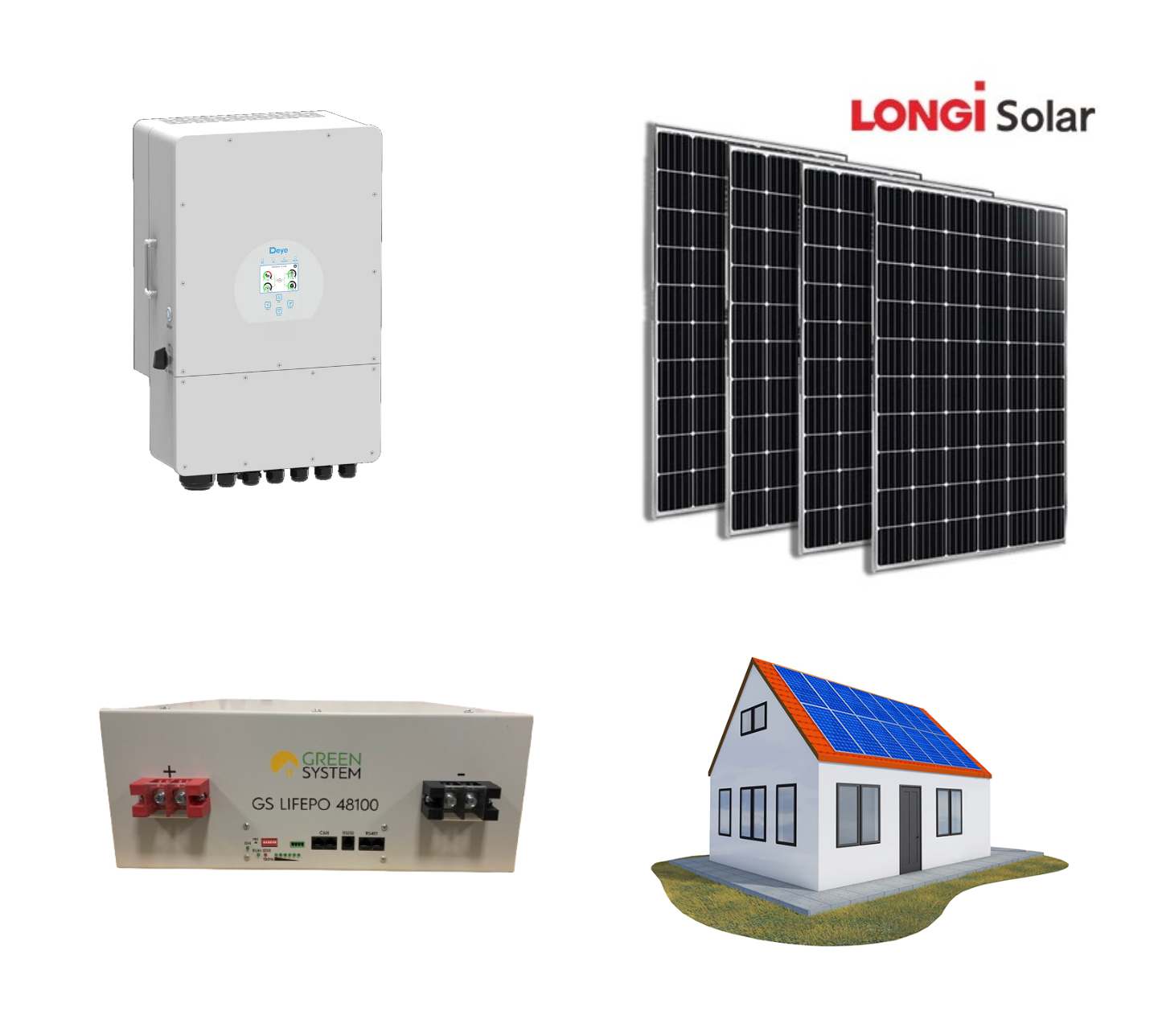Hybrid solar power plant 5 kW