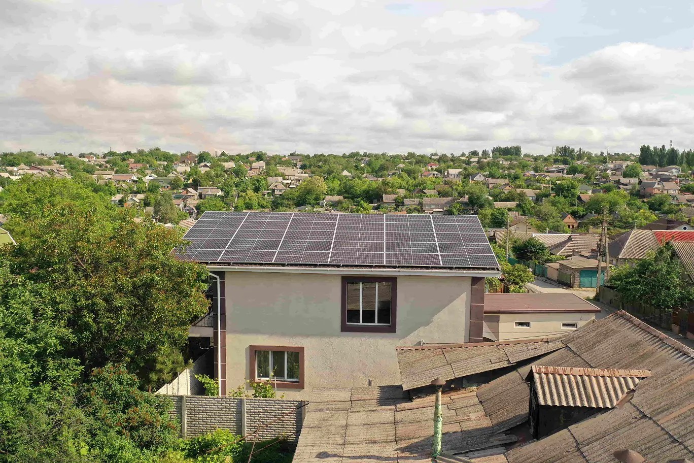 Сетевая солнечная станция 15 кВт Запорожье (июнь 2021)
