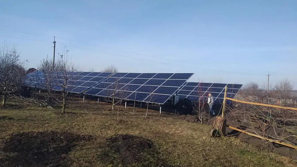 СЭС 34 кВт с. Лесовые Гриневцы, Хмельницкая обл. (декабрь 2019)