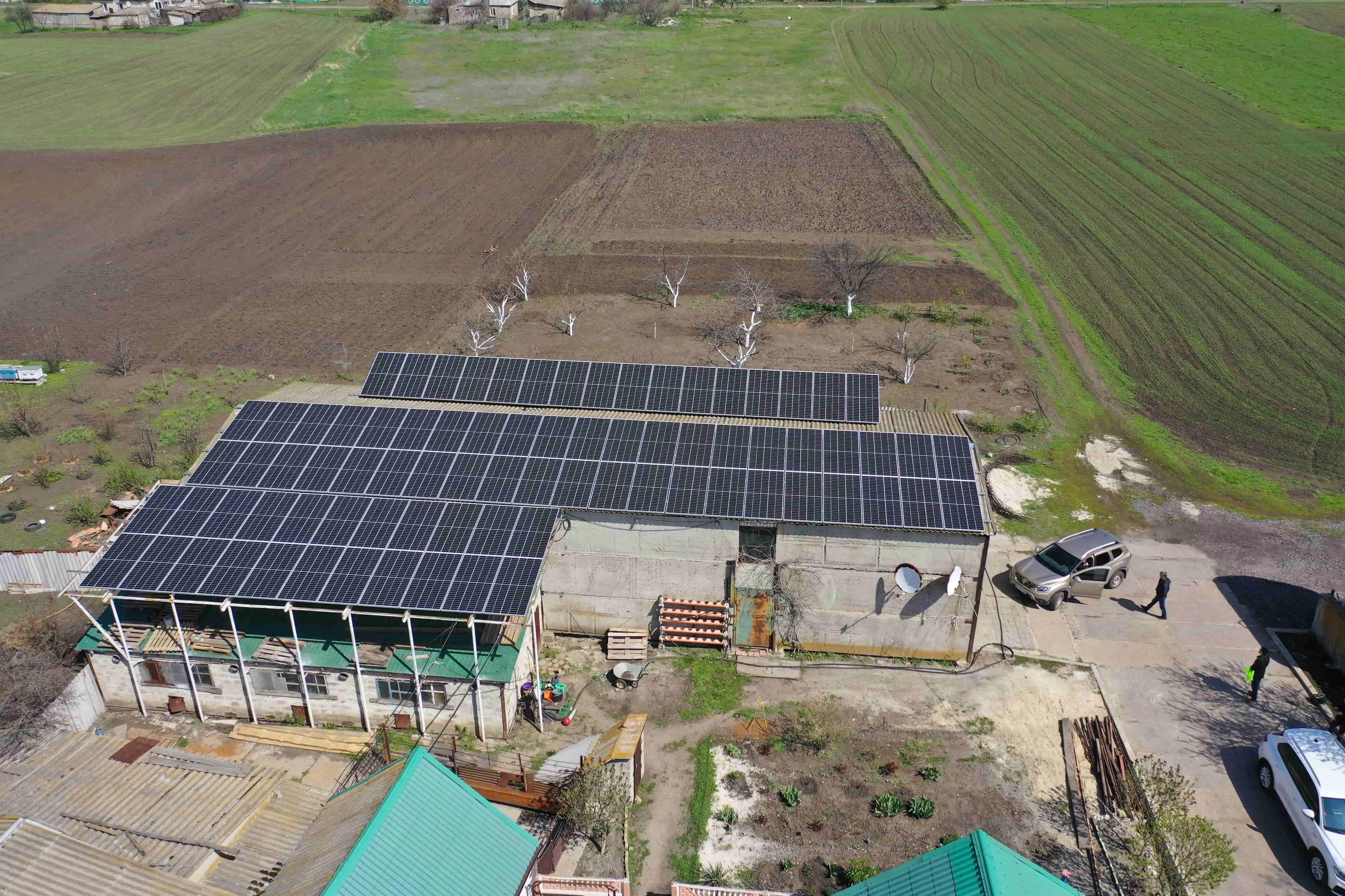 Солнечная станция с возможностью автономной работы 30 кВт пгт Андреевка Донецкой обл. (апрель 2021)