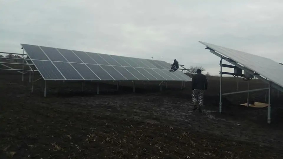 СЭС 10 кВт с. Терновка, Запорожская обл. (февраль 2020)