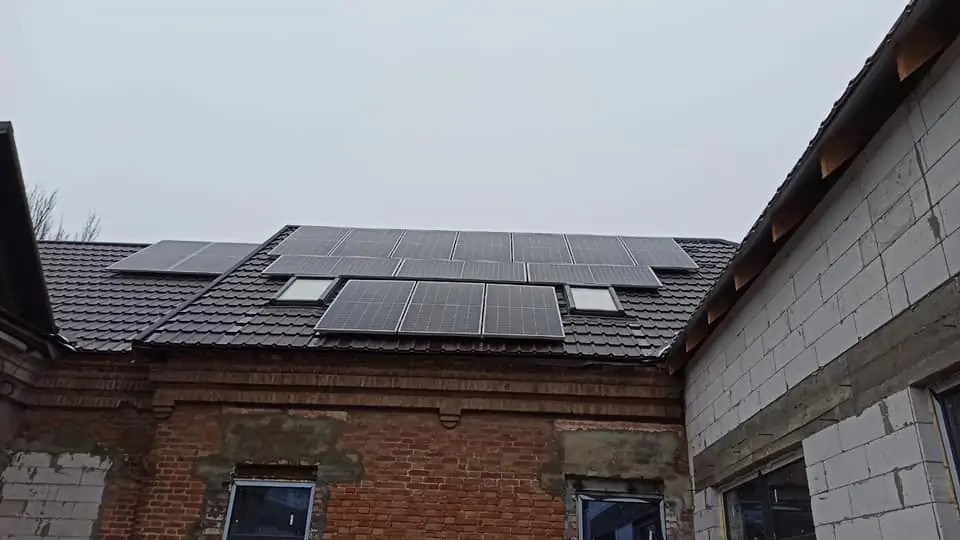 Гибридная солнечная станция 13.5 кВт в Бердянске (январь 2021)