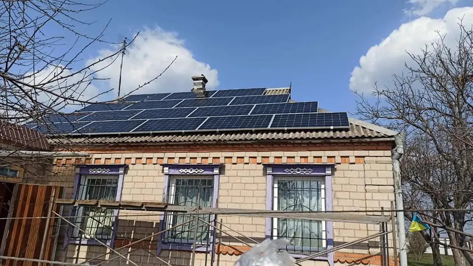 СЭС 16 кВт п. Гречаное Донецкая обл. (апрель 2020)